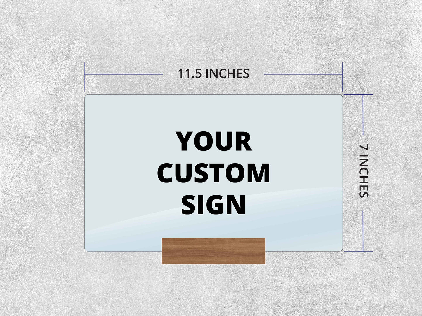3 QR Codes Business Sign w/ Wood Stand - 11.5x7" Scannable Acrylic Instagram Tiktok Website Business Salon Restaurant Bar Reviews Tips Sign