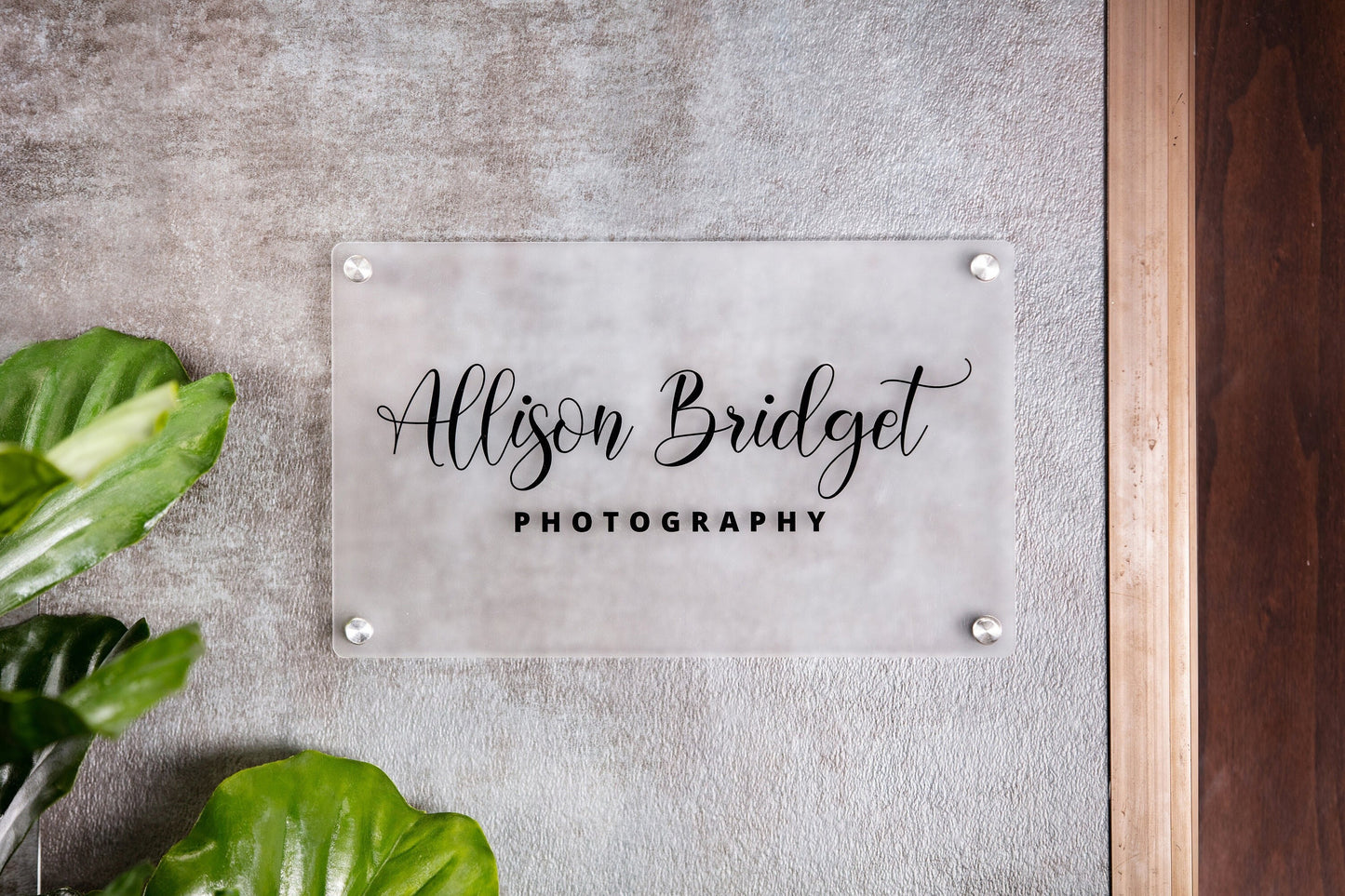 Frosted Acrylic Office Door Sign w/ Metal Stand Offs - 11.5x7" Custom Business Logo Wall Sign, Personalized Medical Office Door Name Plate