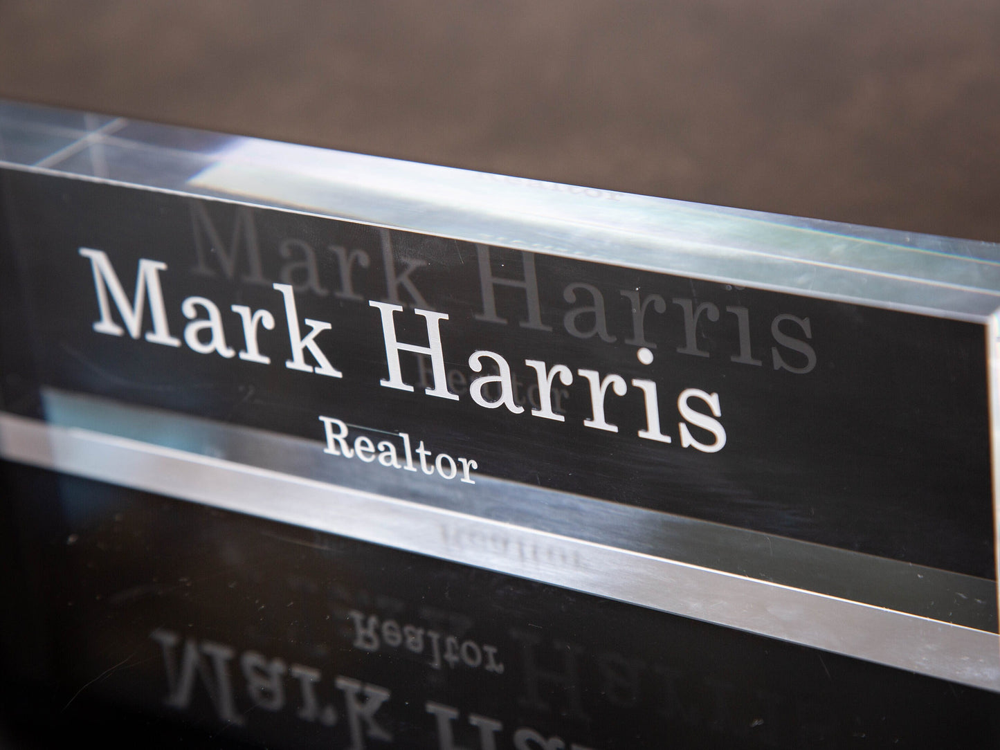 Engraved Desk Block - Minimal Executive Desk CEO Sign, Real Estate Teacher Name Sign, New Job Office Decor, Staff Employee, Dad Gift Ideas