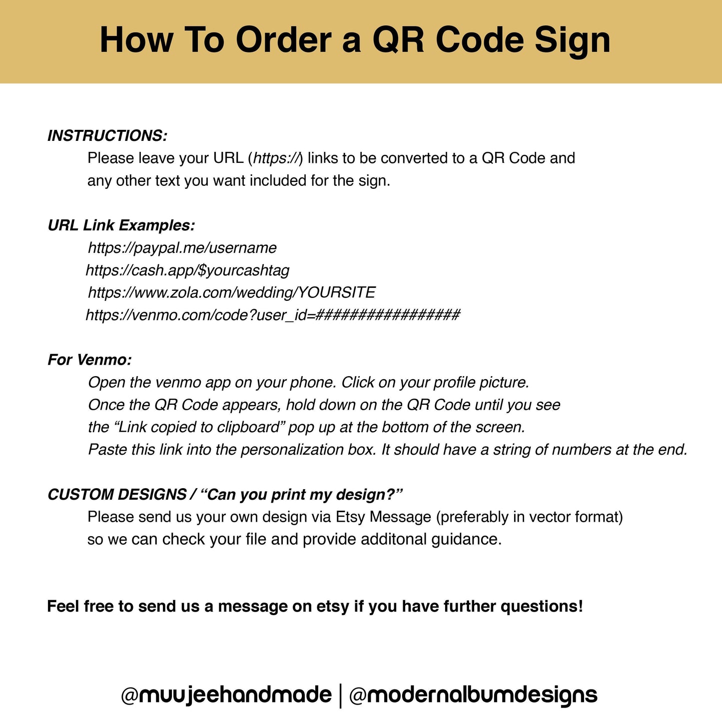 Maple QR Code Social Media Sign w/ Maple Wood Stand - Business Logo Plaque for Pop Up Vendors Weddings Salon Spa Trade Shows Craft Shows
