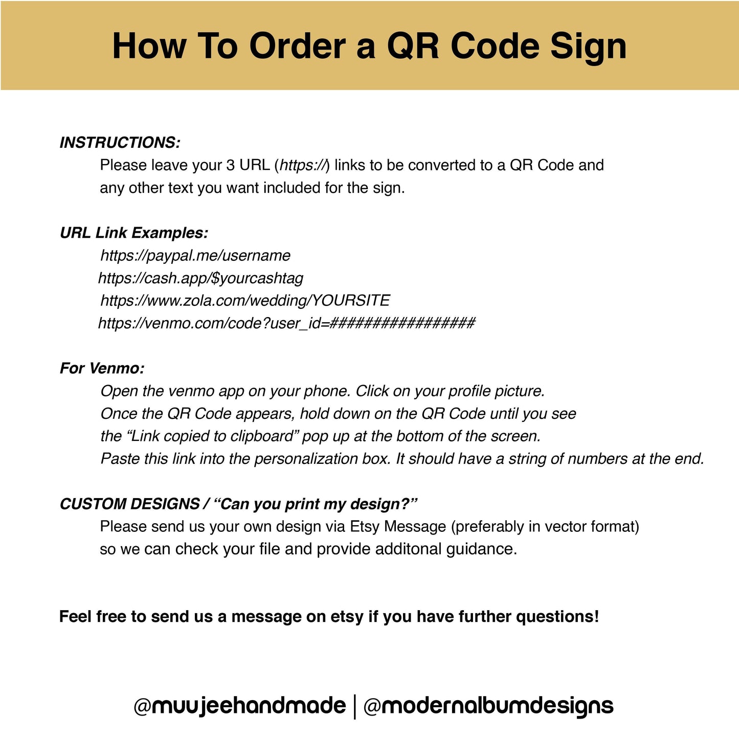 3 QR Codes Scan to Pay w/ Wood Stand - 11.5x7" Scannable Acrylic Desk Signs, Instagram Venmo Website Business Restaurant Bar Reviews Tips