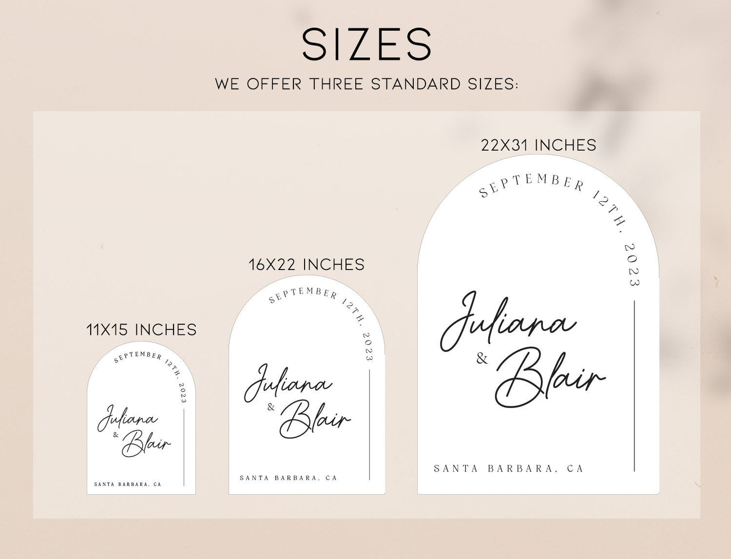 Personalized Arched Acrylic Wedding Welcome Sign (Design 3) - Baby Pink Welcome To Our Wedding Venue Entrance Display with Bride Groom Name