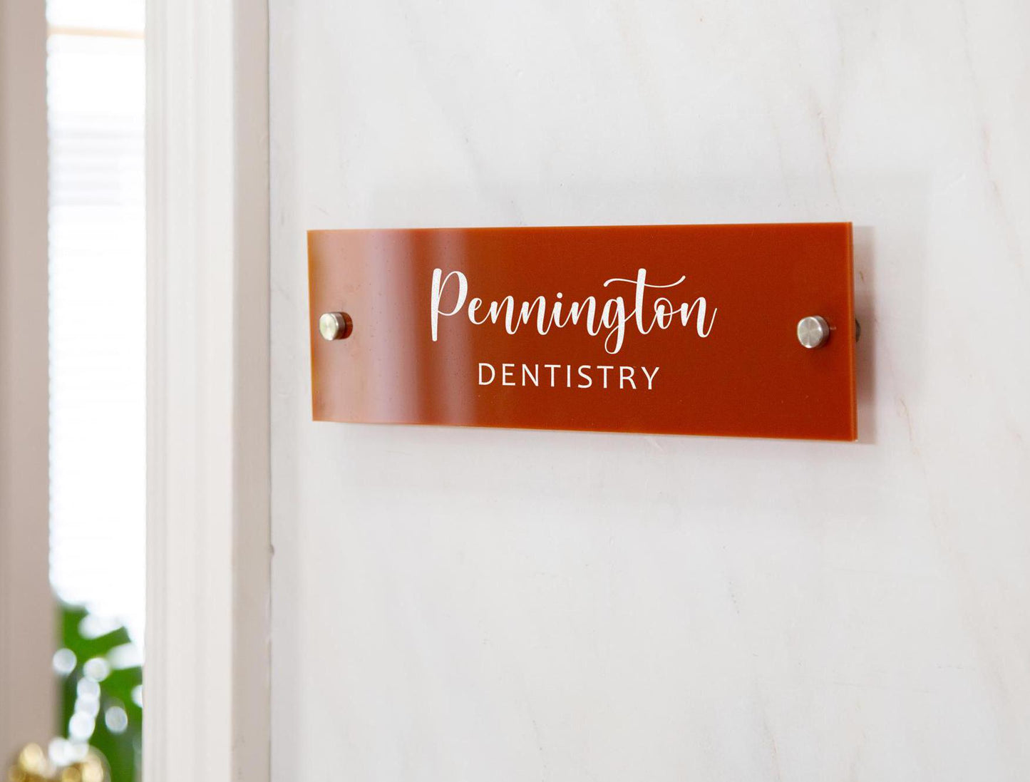 Wall Sign Name Plate (D3)- 2 Sizes Personalized Acrylic Door Office Sign, Modern Wall Signage for School, Aesthetics Clinic, Business Shops