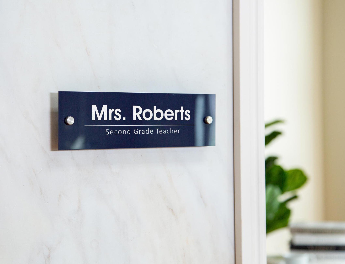 Wall Sign Name Plate - 2 Sizes Office Sign, Executive CEO Sign, New Job Business Decor, Birthday Promotion Teacher Staff Corporate Gift Idea
