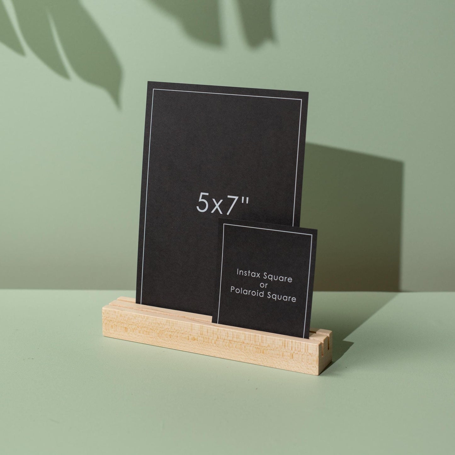 Double Slot Wooden Stand - Walnut or Maple Wood with Two Slots Dual Multiple Display Bar Menu Retail Signs Business Signage Cafe Restaurant