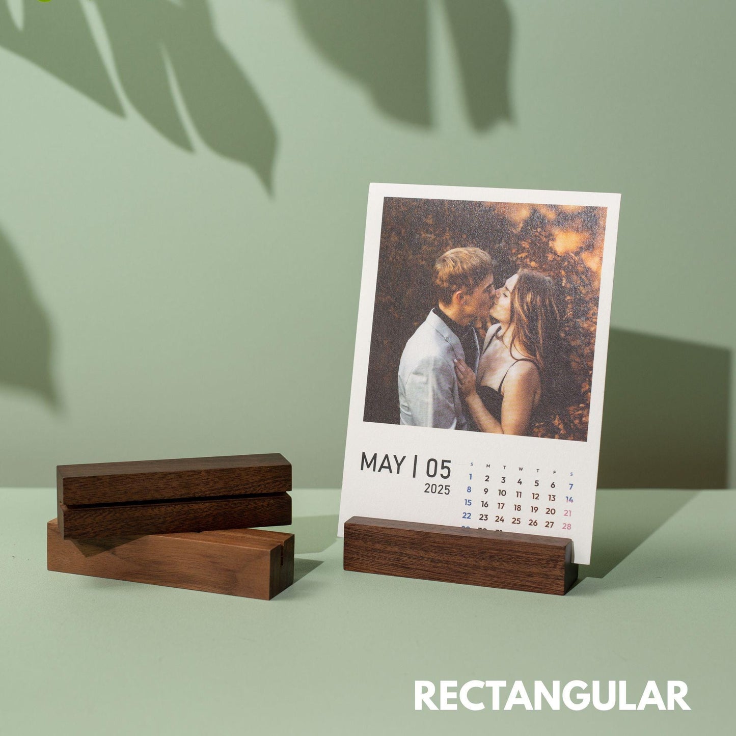Walnut Wood Stand - Wooden Base or Holder for Paper Signs Photo Instax Display Business Cafe Menu Spa Home Sales Restaurant in Various Sizes