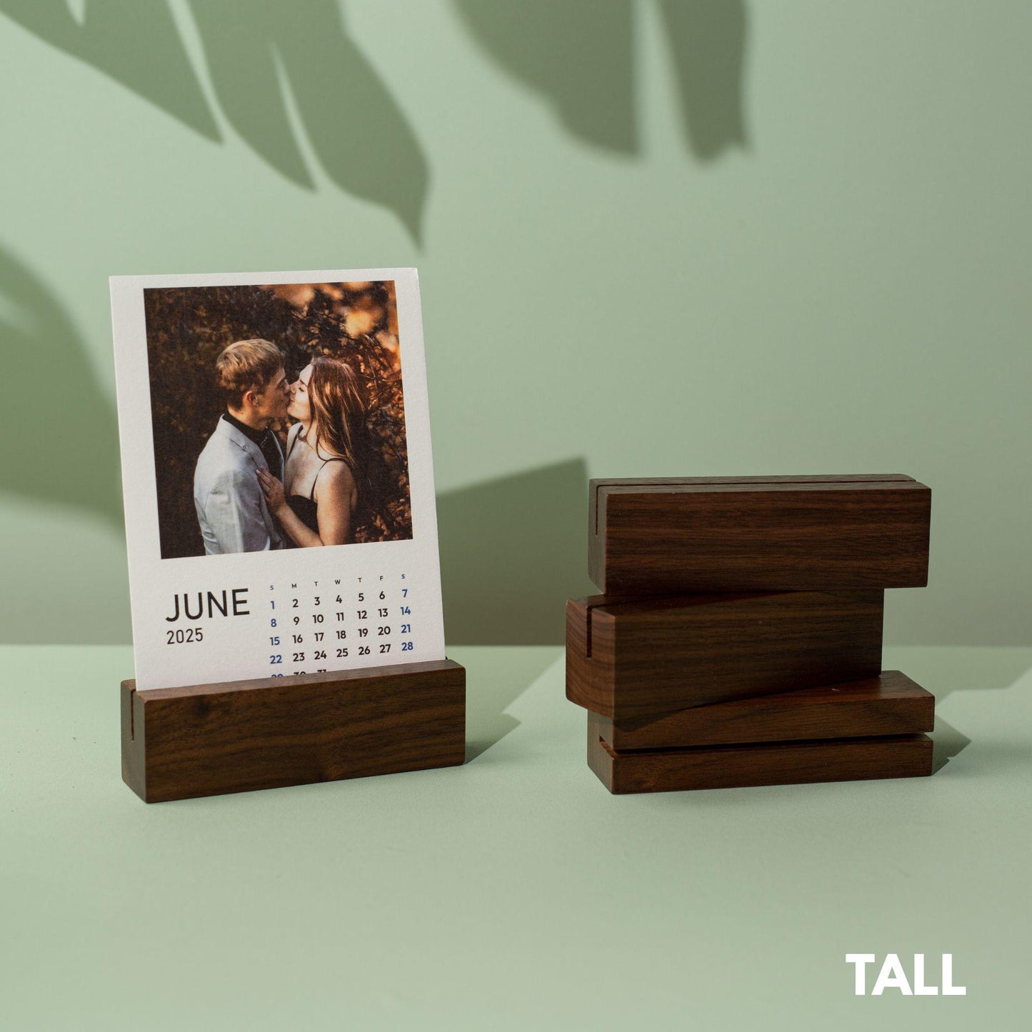 Walnut Wood Stand - Wooden Base or Holder for Paper Signs Photo Instax Display Business Cafe Menu Spa Home Sales Restaurant in Various Sizes
