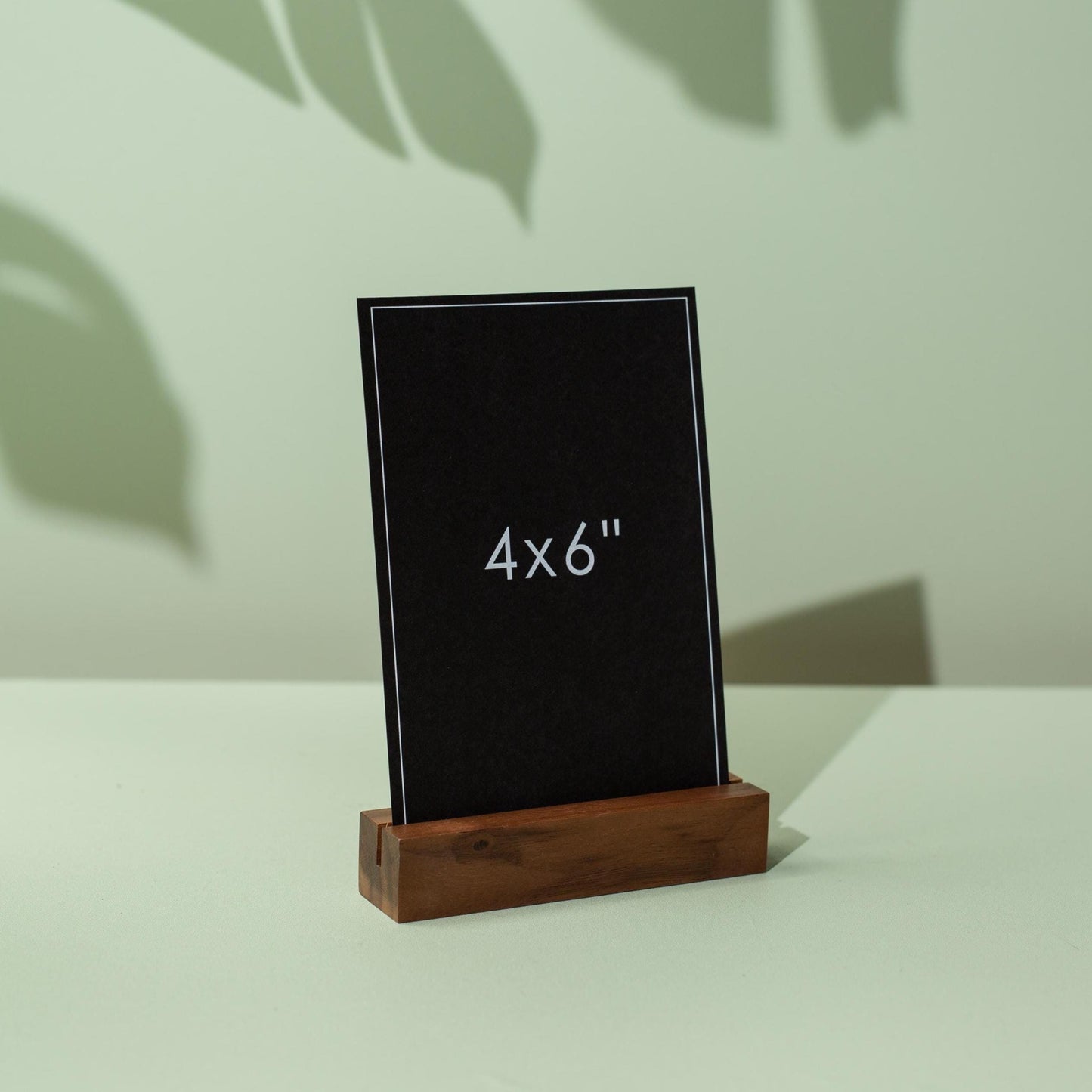 Rectangle Wooden Stand - Small Wood Walnut or Maple Holder for Paper Photo Table Desk Display Business Sale Signs Signage Trade Show Retail