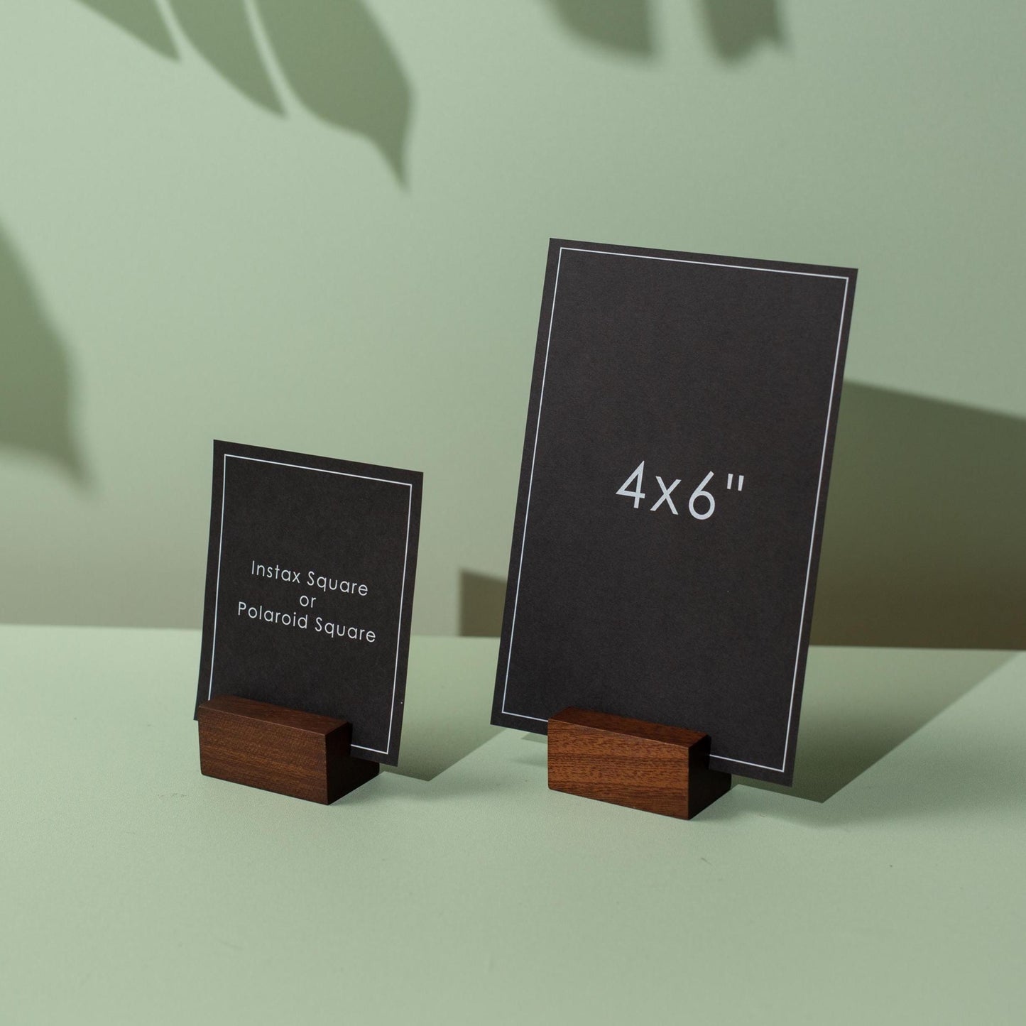 Mini Wooden Stand - Small Wood Walnut or Maple Holder for Paper Polaroid Instax Tiny Sign Photo Table Numbers Desk Display Business Sales