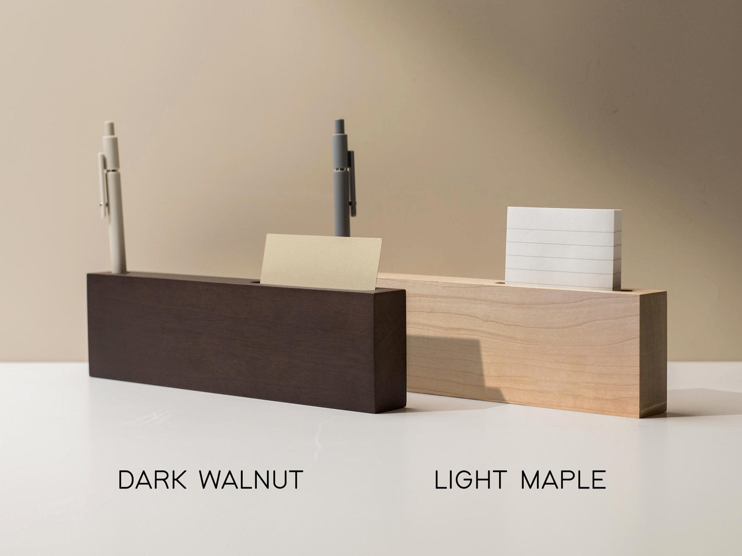 Personalized Wood Name Block w/ Slots (D2) - Minimal Executive Desk CEO Room Table Sign Job Office Decor Teacher Graduation Promotion Gift