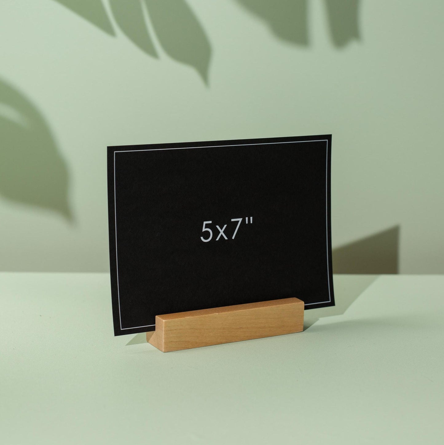 Rectangle Wooden Stand - Small Wood Walnut or Maple Holder for Paper Photo Table Desk Display Business Sale Signs Signage Trade Show Retail