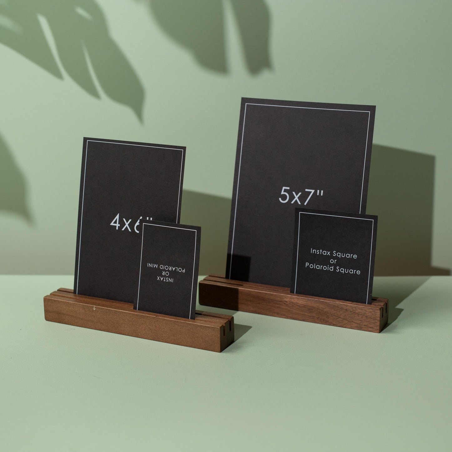 Double Slot Wooden Stand - Walnut or Maple Wood with Two Slots Dual Multiple Display Bar Menu Retail Signs Business Signage Cafe Restaurant