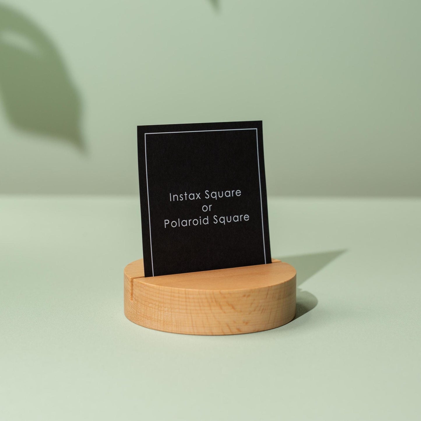 Round Wooden Stand or Base - Walnut or Maple Circle Base with Slot for Photos Pictures Business Signs Display Table Numbers Menu List Salon