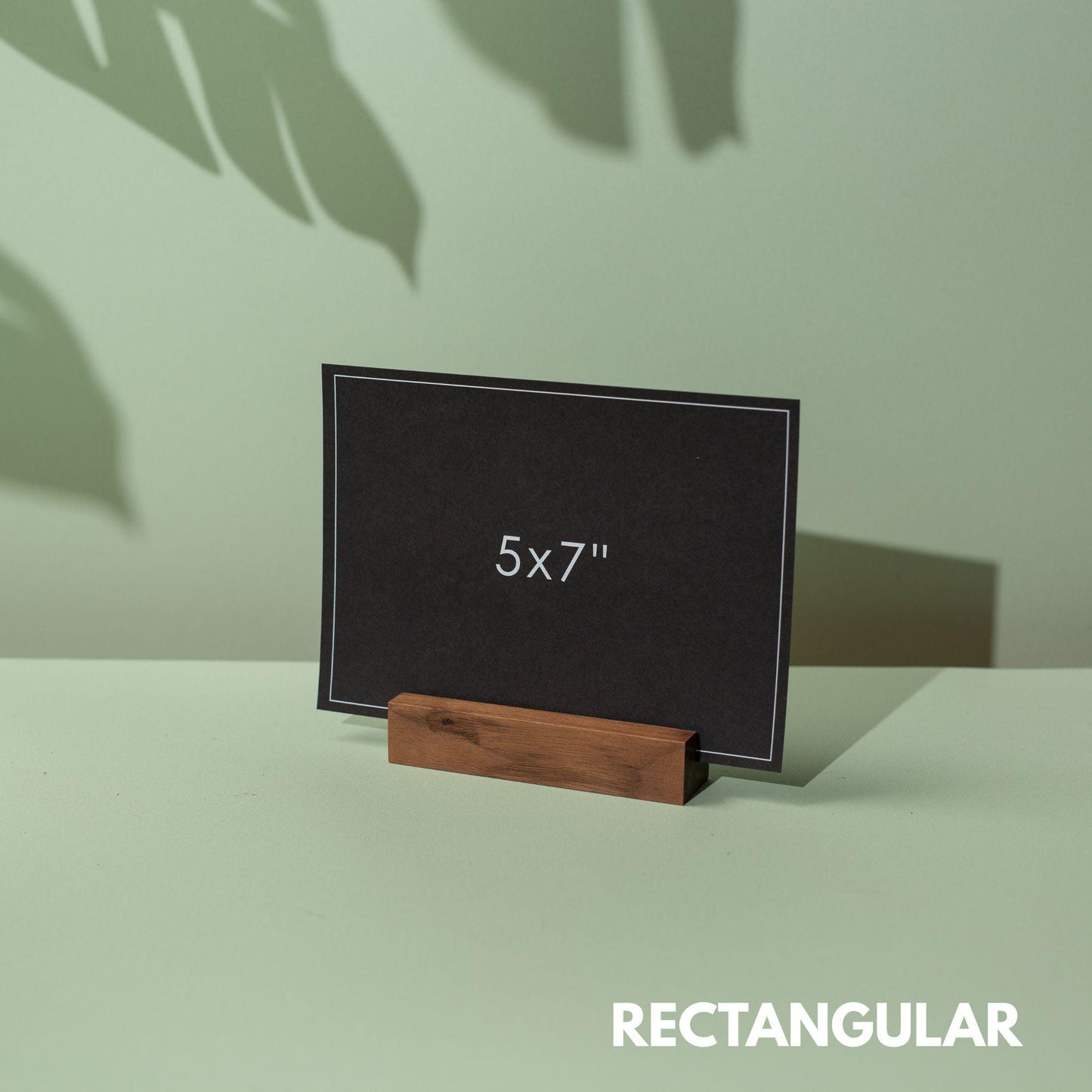 Walnut Wood Stand - Wooden Base or Holder for Paper Signs Photo Instax Display Business Cafe Menu Spa Home Sales Restaurant in Various Sizes