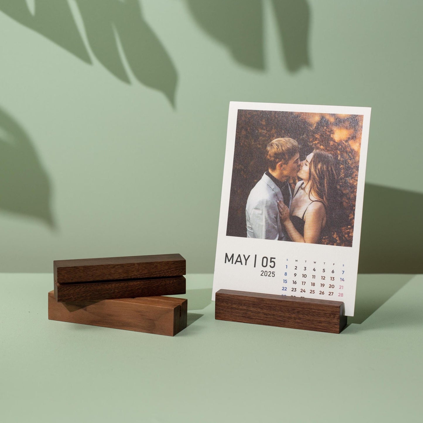 Rectangle Wooden Stand - Small Wood Walnut or Maple Holder for Paper Photo Table Desk Display Business Sale Signs Signage Trade Show Retail