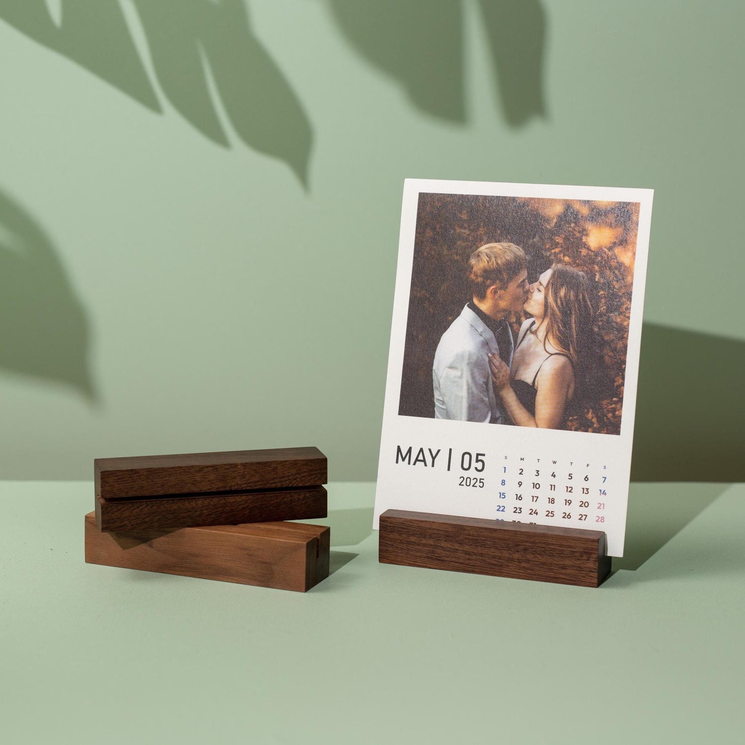 Rectangle Wooden Stand - Small Wood Walnut or Maple Holder for Paper Photo Table Desk Display Business Sale Signs Signage Trade Show Retail