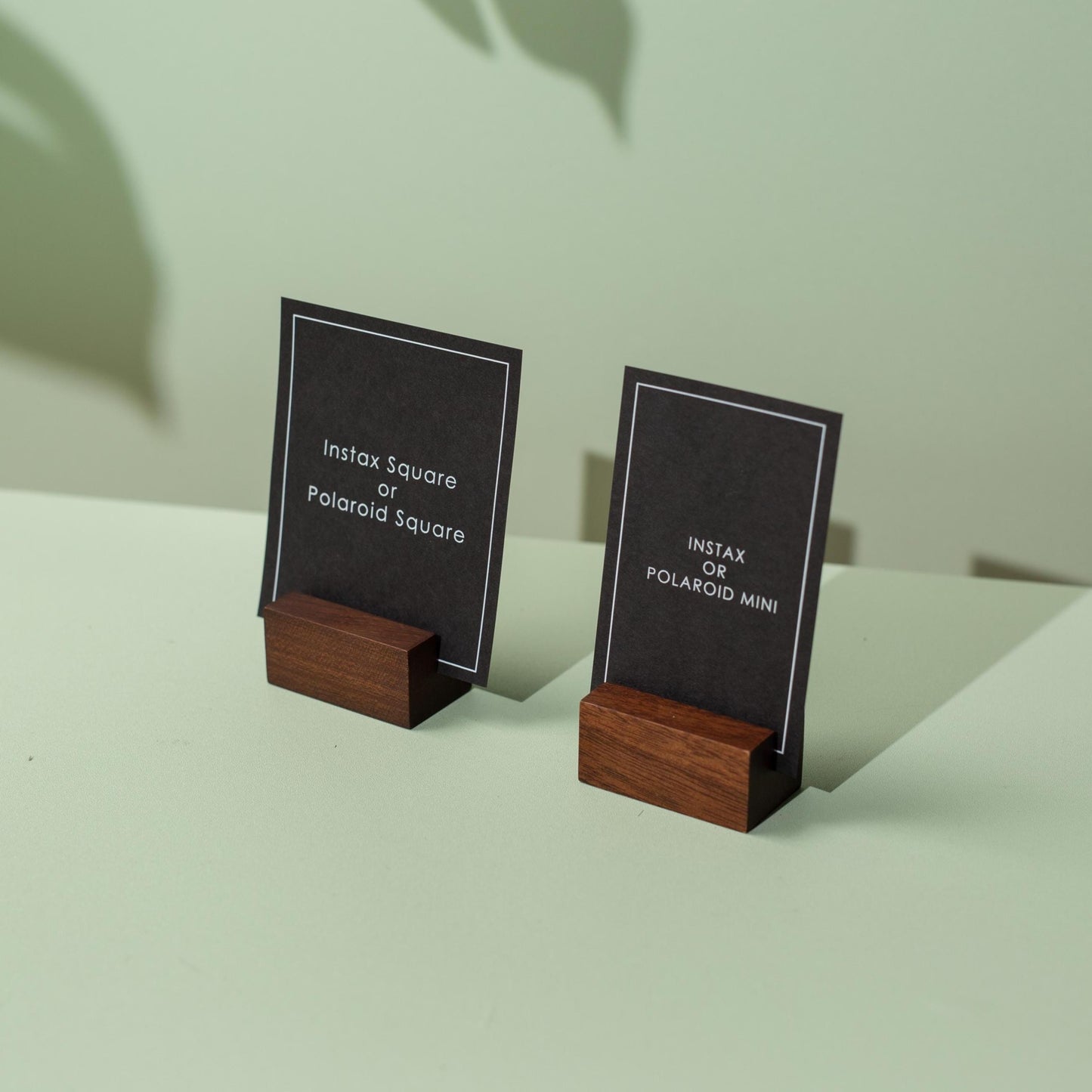 Mini Wooden Stand - Small Wood Walnut or Maple Holder for Paper Polaroid Instax Tiny Sign Photo Table Numbers Desk Display Business Sales