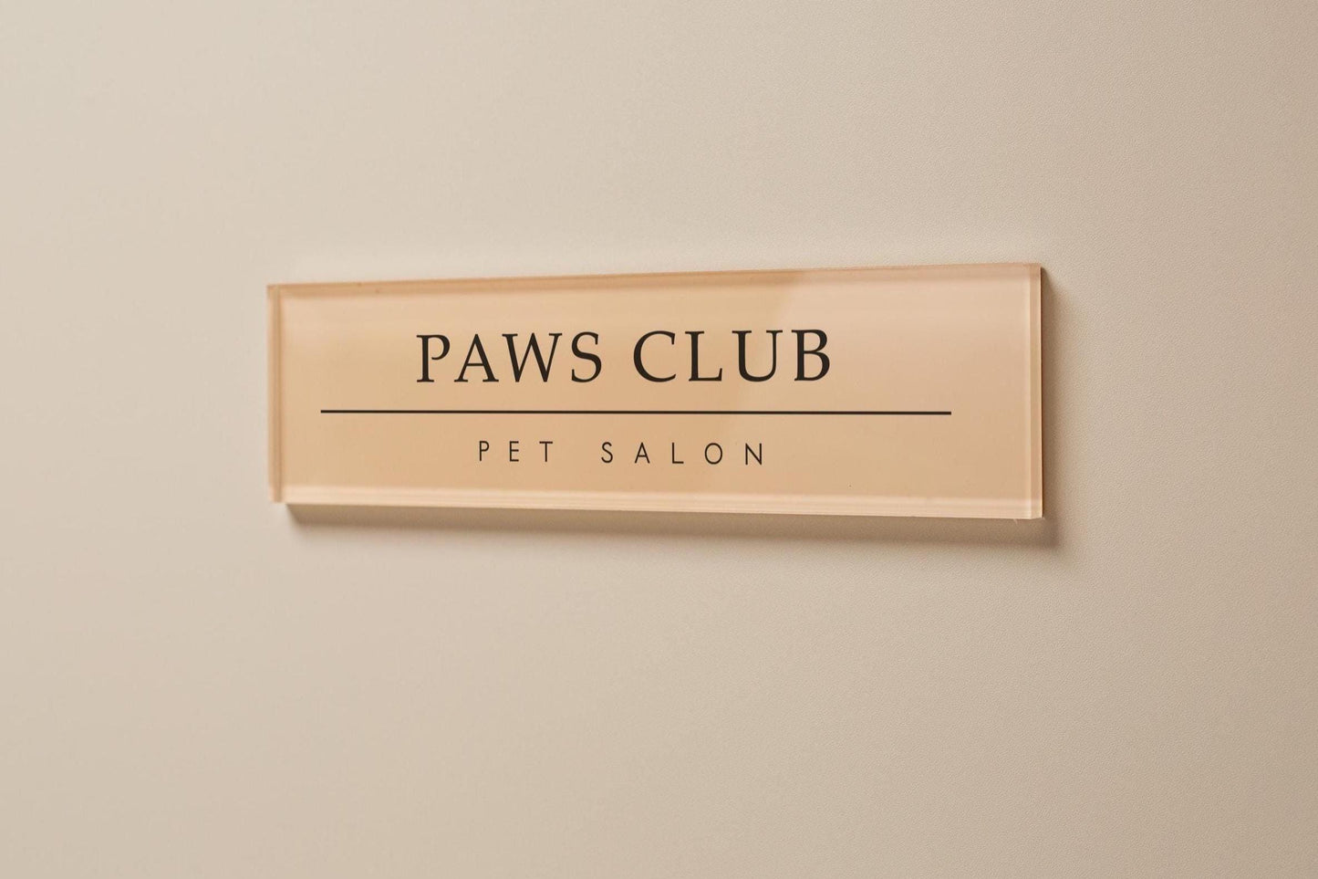 Pastel Acrylic Wall Plate Sign (D1) - Personalized Stick On Door Office Salon Lash Nails Small Business Shop Signage Work Rental Room Number