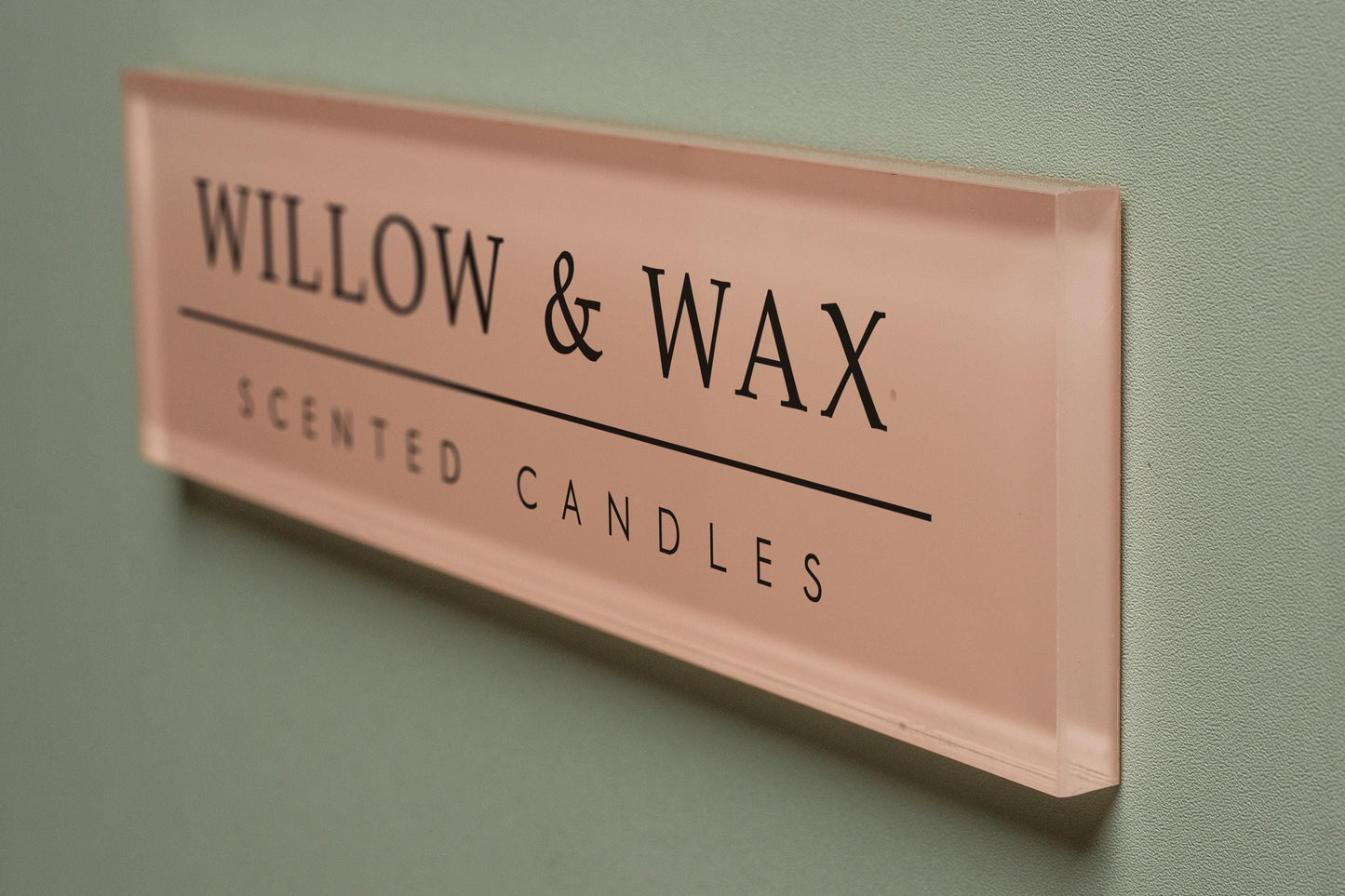 Pastel Acrylic Wall Plate Sign (D1) - Personalized Stick On Door Office Salon Lash Nails Small Business Shop Signage Work Rental Room Number