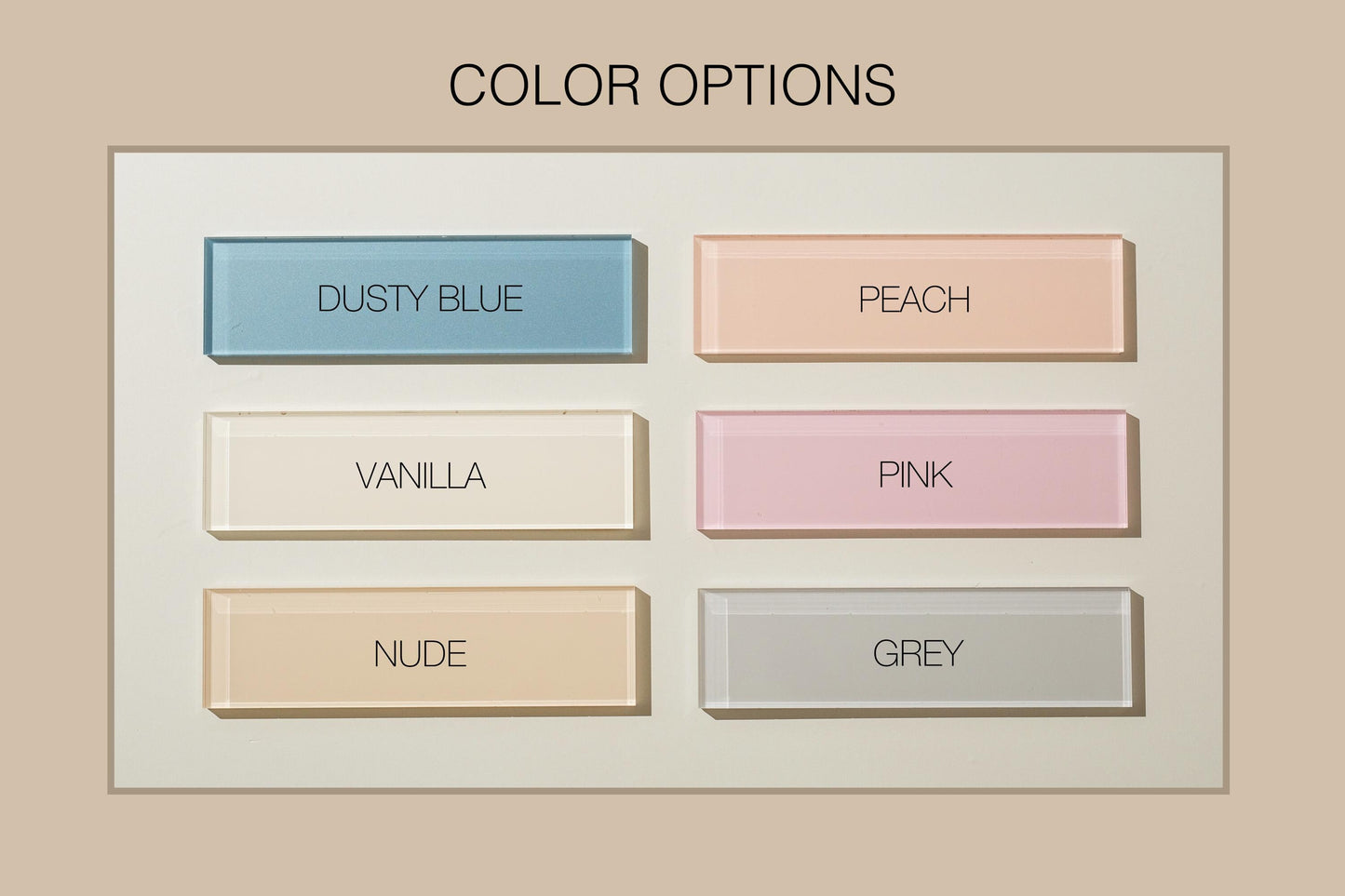 Pastel Acrylic Wall Plate Sign (D2) - Personalized StickOn Door Office Salon Business Small Shop Work Rental Room Suite Floor Number Display