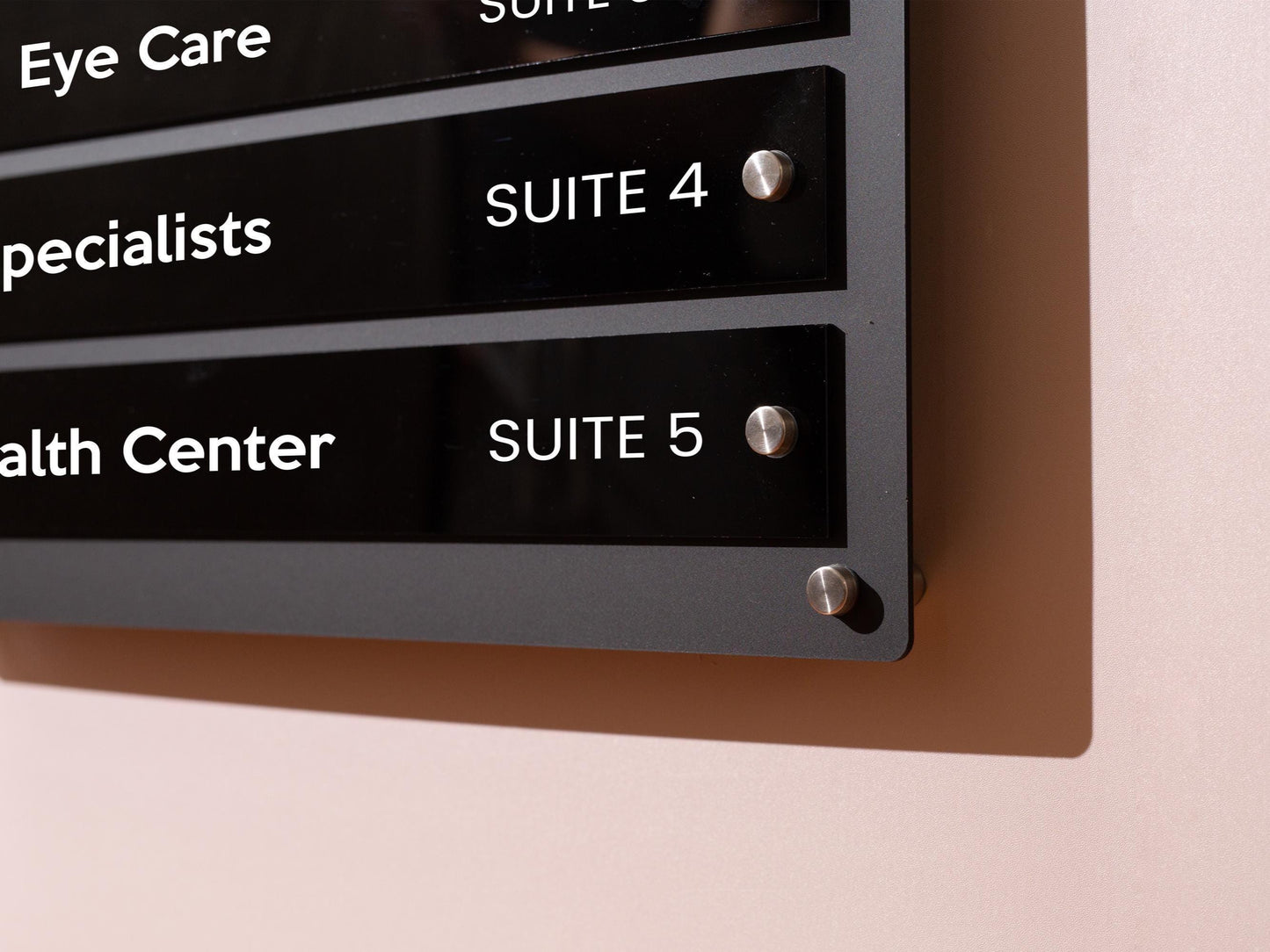 Wall Directory (Wide) - Customizable Large Office Wall Door Building Mounted Business Logo Sign, Job Title Room Signage, Made to Order