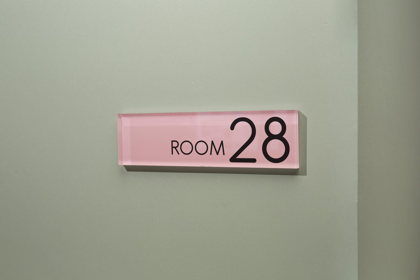Pastel Acrylic Wall Plate Sign (D2) - Personalized StickOn Door Office Salon Business Small Shop Work Rental Room Suite Floor Number Display