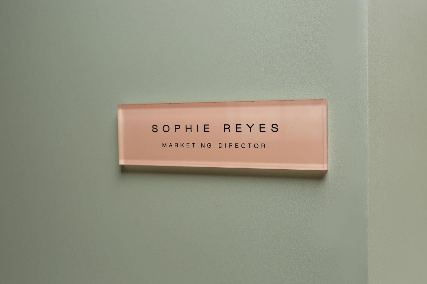 Pastel Acrylic Wall Plate Sign (D3) - Personalized Stick On Door Office Salon Lash Nails Small Business Shop Signage Work Rental Room Number