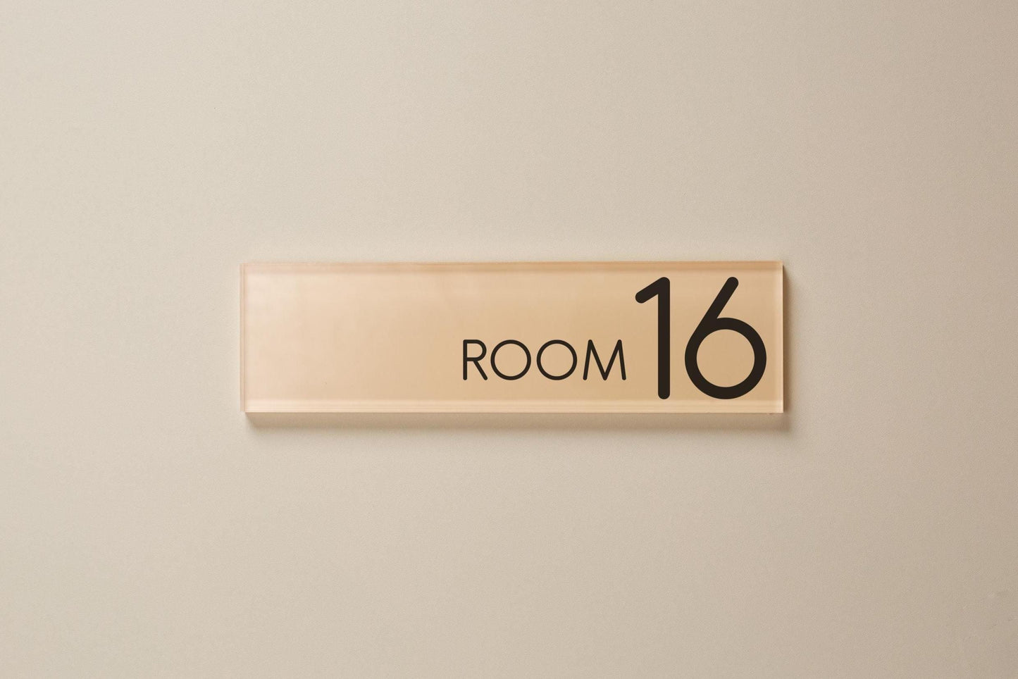 Pastel Acrylic Wall Plate Sign (D2) - Personalized StickOn Door Office Salon Business Small Shop Work Rental Room Suite Floor Number Display