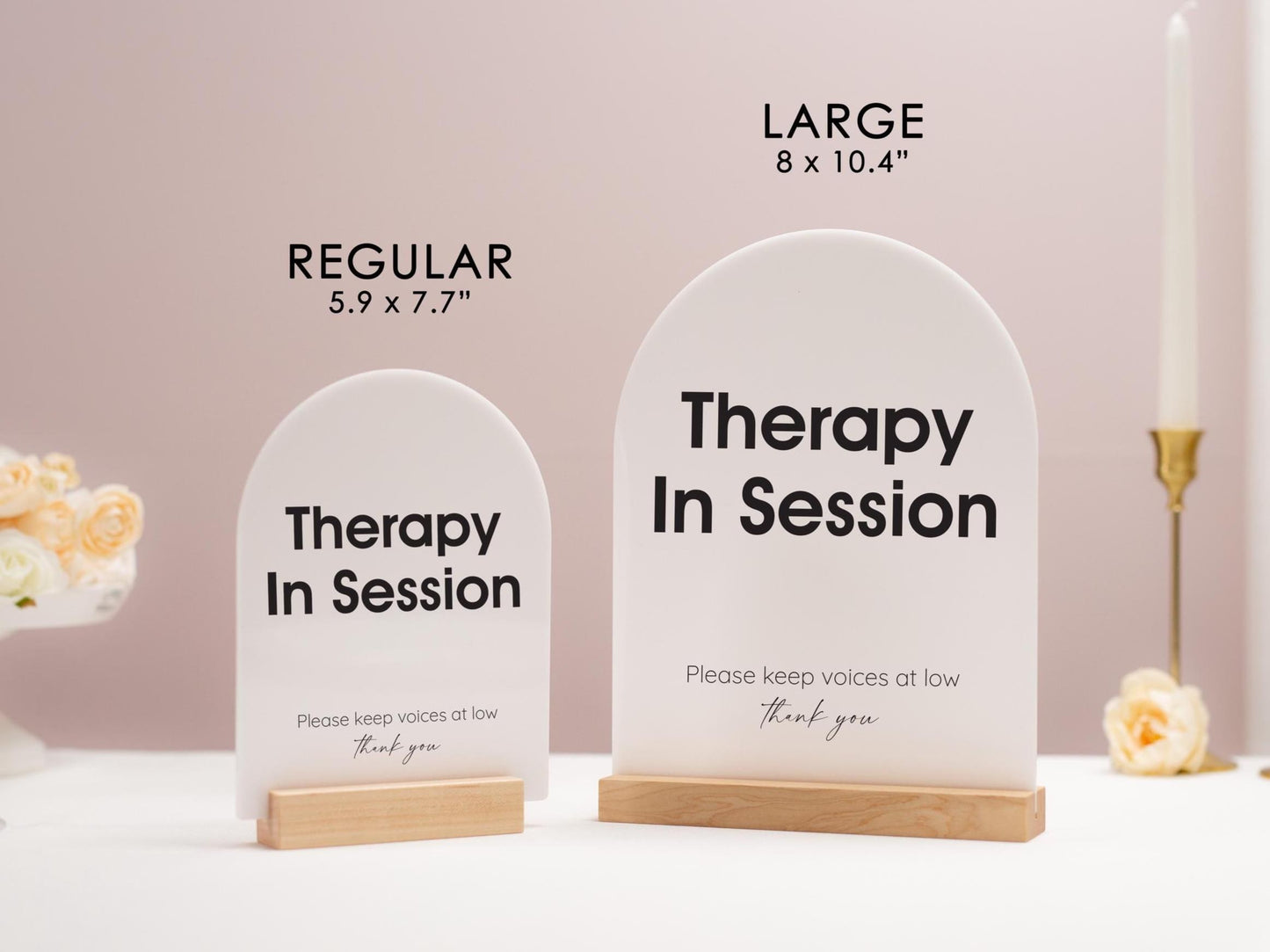 Custom Arch Acrylic Sign w/ Stand - 6x7.5" Custom Text on Market Pop Up Stall Small Business Sale Signs Signage Trade Show Plaque Display