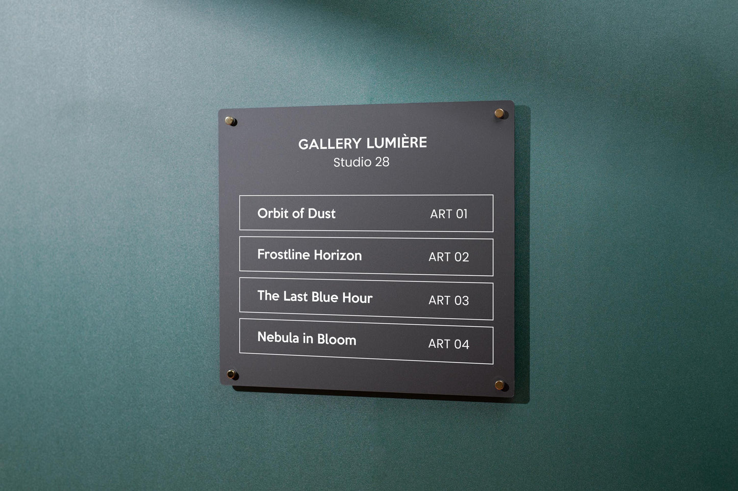 Full Panel Wall Directory (Wide) - Customizable Large Office Wall Door Building Mounted Business Logo Sign, Job Title Room Signage