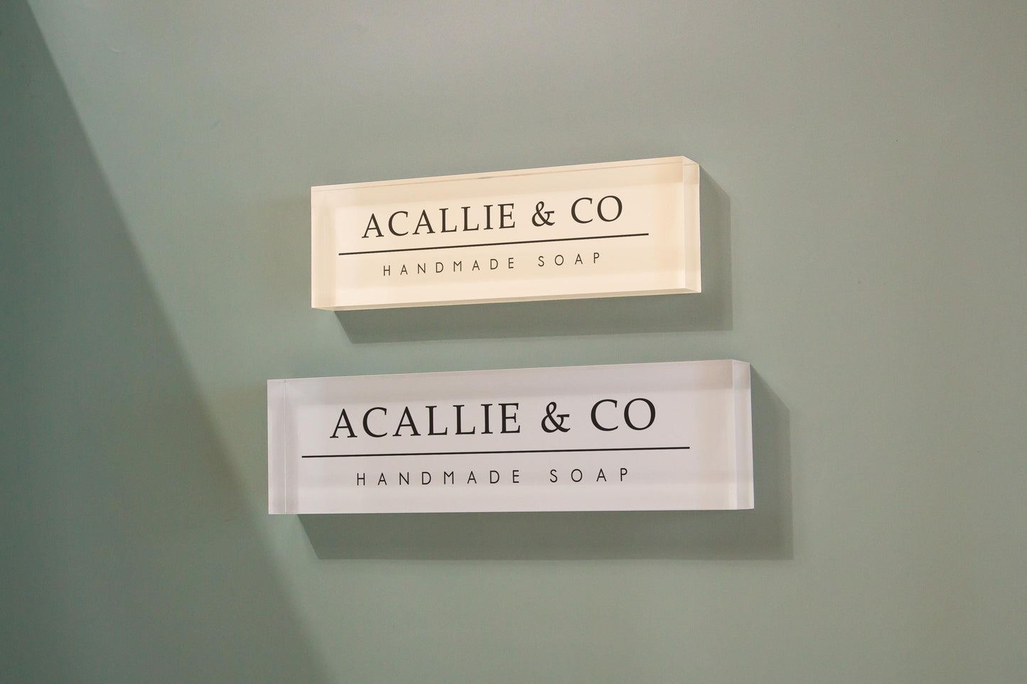 Pastel Acrylic Wall Name Block (D1) - Room Sign Name Work Title CEO Job Office Decor Promotion Coworker Staff Gifts, Stick on Wall Signage