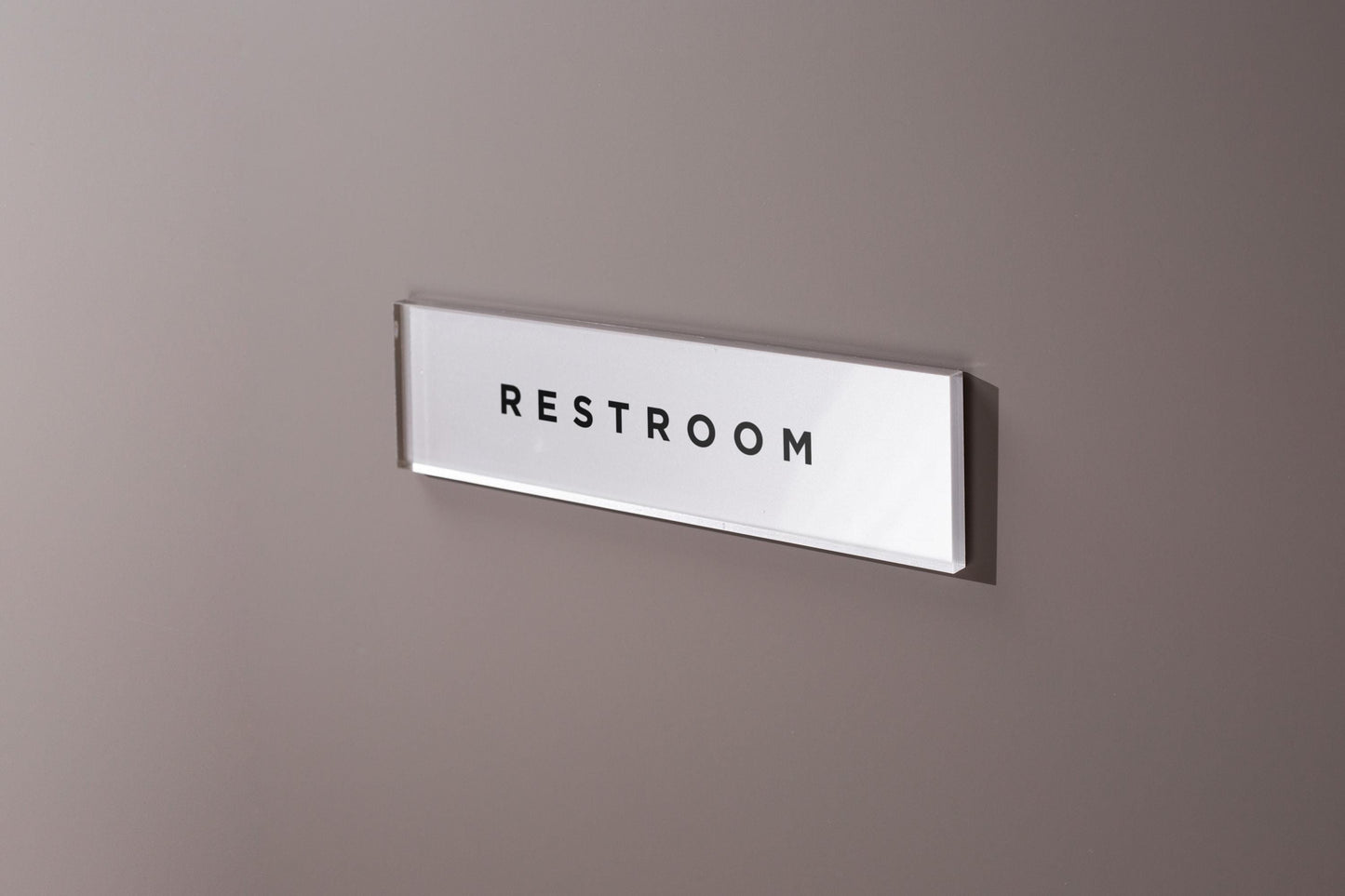 Silver Acrylic Wall Plate Sign - Personalized Stick On Door Office Salon Lash Nails Small Business Shop Signage Work Rental Room Number