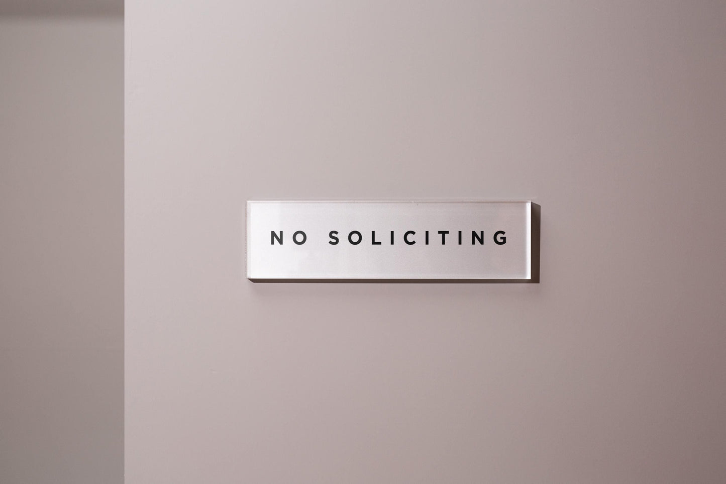 Silver Acrylic Wall Plate Sign - Personalized Stick On Door Office Salon Lash Nails Small Business Shop Signage Work Rental Room Number
