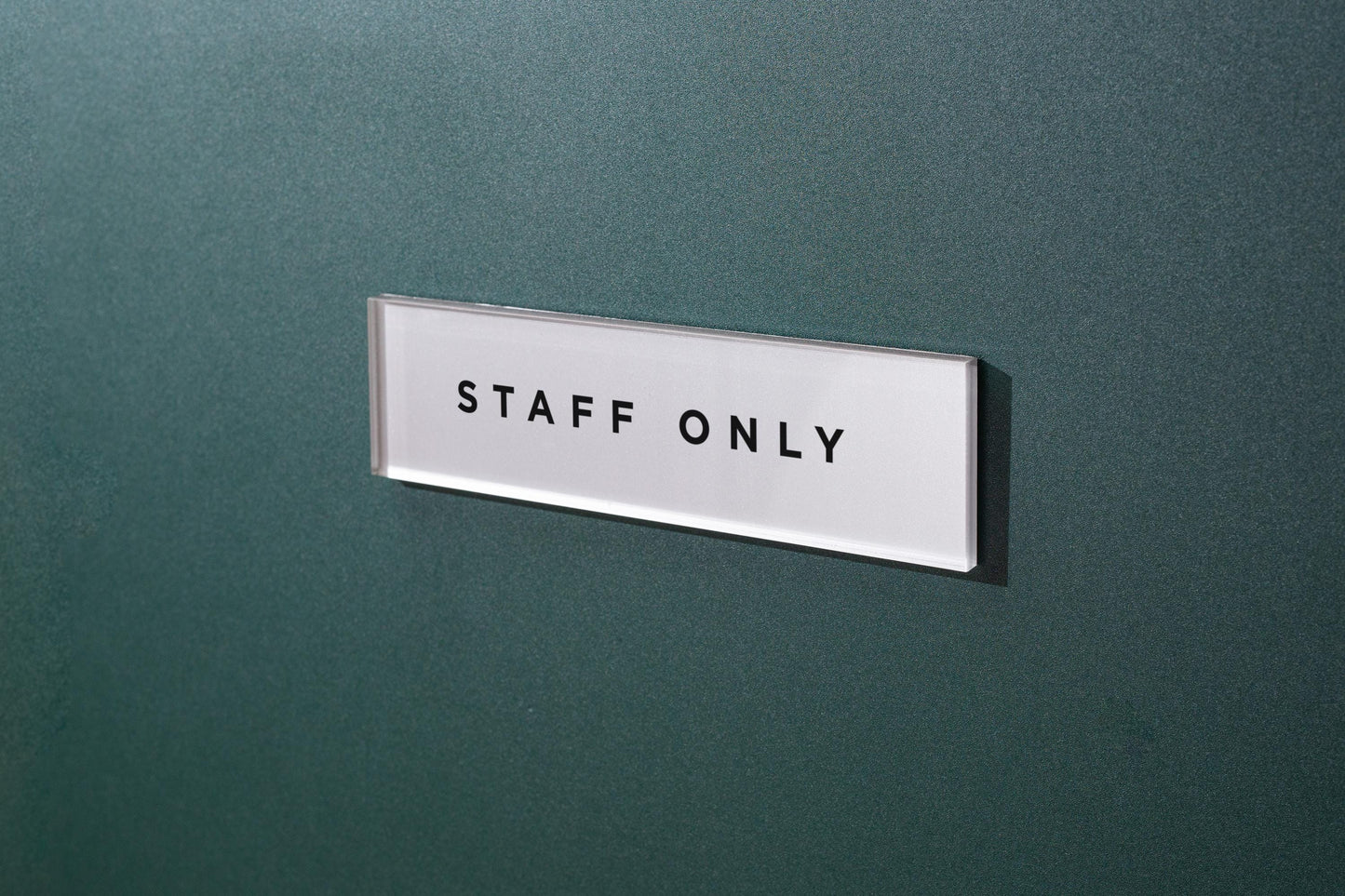 Silver Acrylic Wall Plate Sign - Personalized Stick On Door Office Salon Lash Nails Small Business Shop Signage Work Rental Room Number
