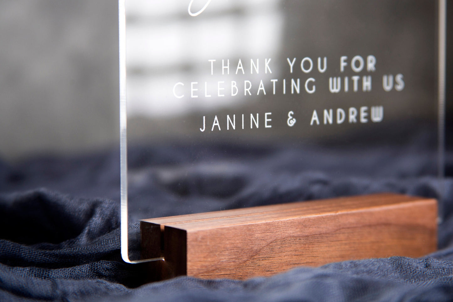 Modern Arch Acrylic Guest Book Sign w/ Wood Stand - 5.9 x 7.72" Please Sign Our Guestbook Sign for Table Decor, Signage for Guest Book