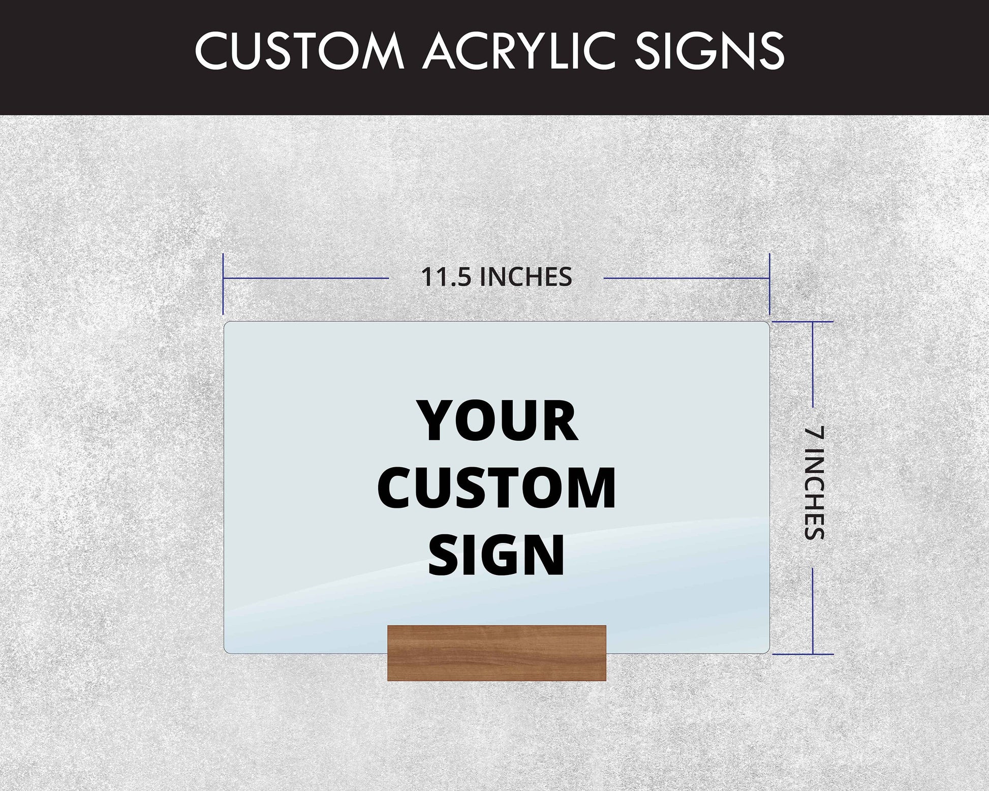 Ice Wall Door Interchangeable Name Plate w/ Wood Stand - 11.5x7" Personalized Custom Sign for Home & Office Wall, New Job Office Wall Decor