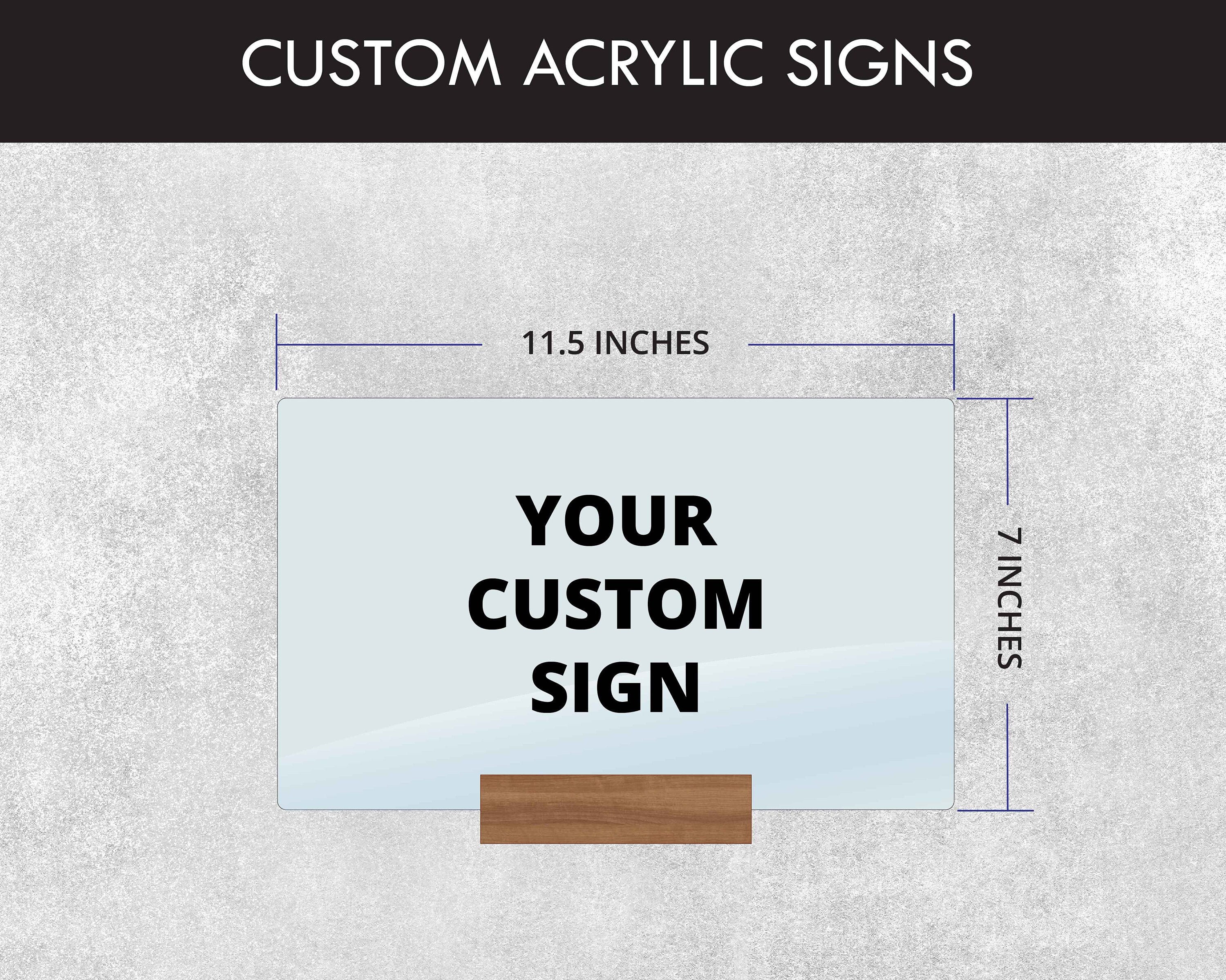 Ice Wall Door Interchangeable Name Plate w/ Wood Stand - 11.5x7" Personalized Custom Sign for Home & Office Wall, New Job Office Wall Decor
