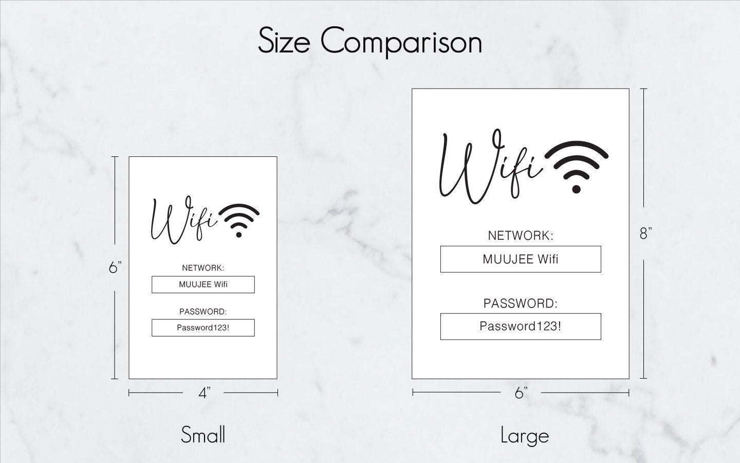 Wifi Password Sign (Acrylic Block) - Custom Internet Table Sign for Home & Airbnb Rental Hotel Small Business Signage New Home Owner's Gift