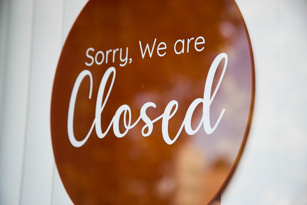 Round Hanging Acrylic Sign (Open & Closed) Double Sided w/ White Rope - Back to back custom signage office home rental door, small business
