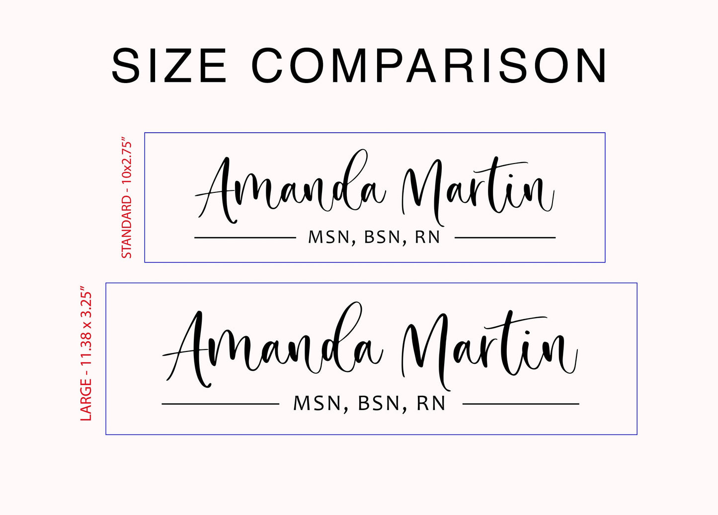 Wall Sign Name Plate (No Hole) - 2 Sizes Personalized Stick on Executive CEO Sign, New Job Business Decor, Staff Teacher Appreciation Gift