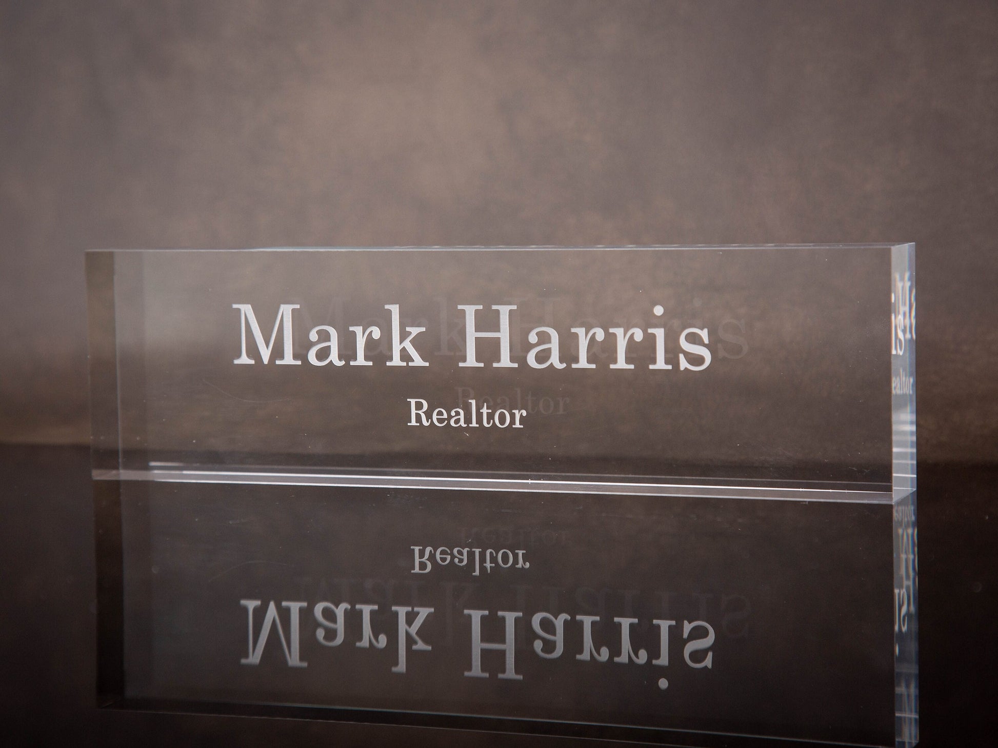 Engraved Desk Block - Minimal Executive Desk CEO Sign, Real Estate Teacher Name Sign, New Job Office Decor, Staff Employee, Dad Gift Ideas