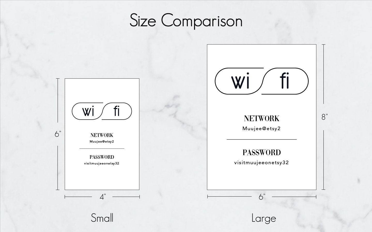 Wifi Password Sign (Acrylic Block) - Custom Home Airbnb Rental Sign for Small Business Hair Nail Salon Station Decor Restaurants Bars Hotel