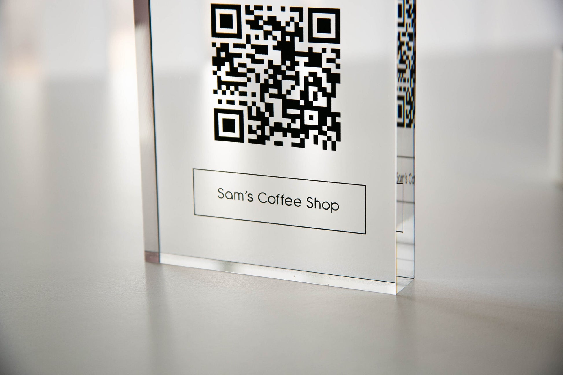 Personalized Acrylic QR Code Wifi Sign (Design 3) - Custom Home Airbnb Hotel Rental Sign for Small Business Beauty Salon Station Decor Bars