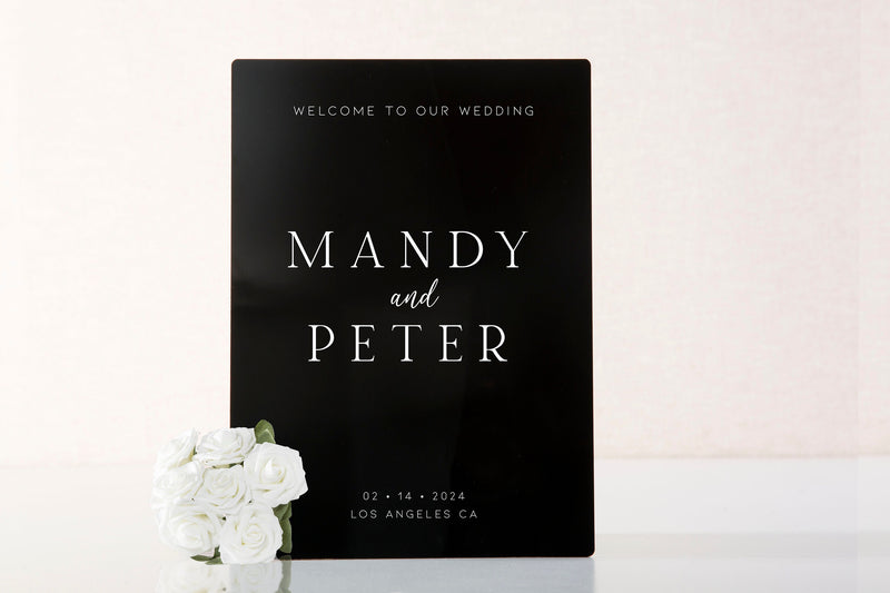 personalized acrylic wedding welcome sign — additional product view