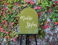 Personalized Arched Acrylic Wedding Welcome Sign (Design 4) , Wedding Sign, Party Sign
