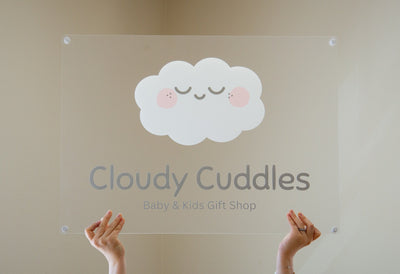 Frosted Rectangle Wall Sign With 4 Holes - Custom Small Business Logo Sign for Beauty Salon Owners Hair Nail Stylist Makeup Massage Skincare
