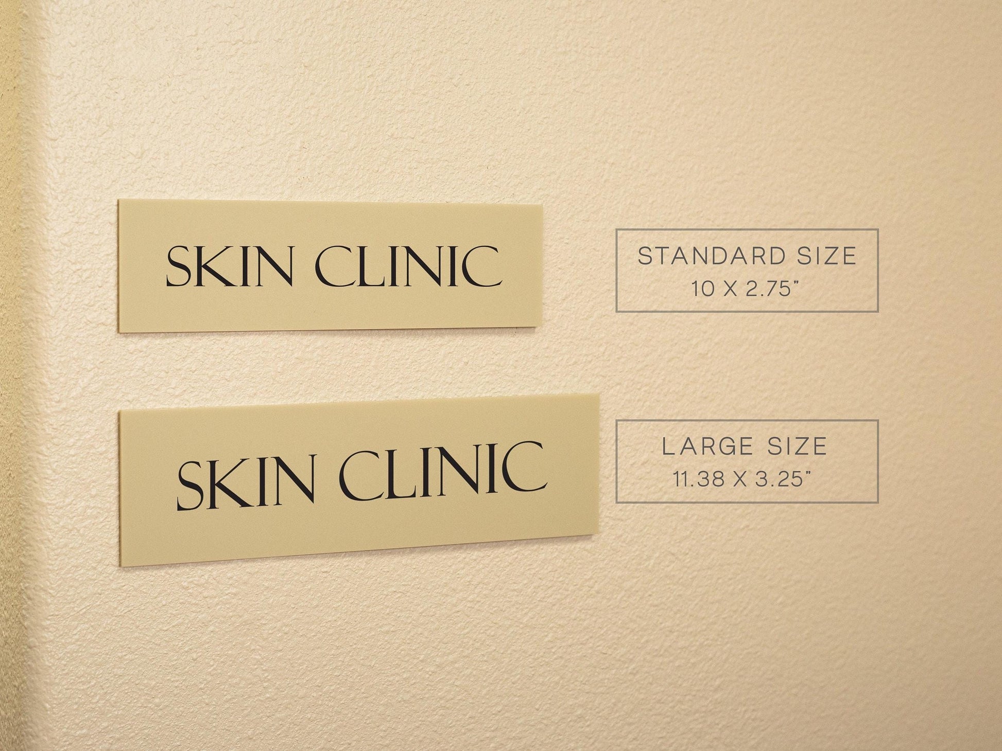 Wall Sign Name Plate (No Hole) D1 - 2 Sizes Personalized Stick on Business School Office Door, Acrylic Plate for Job Role Professional Title