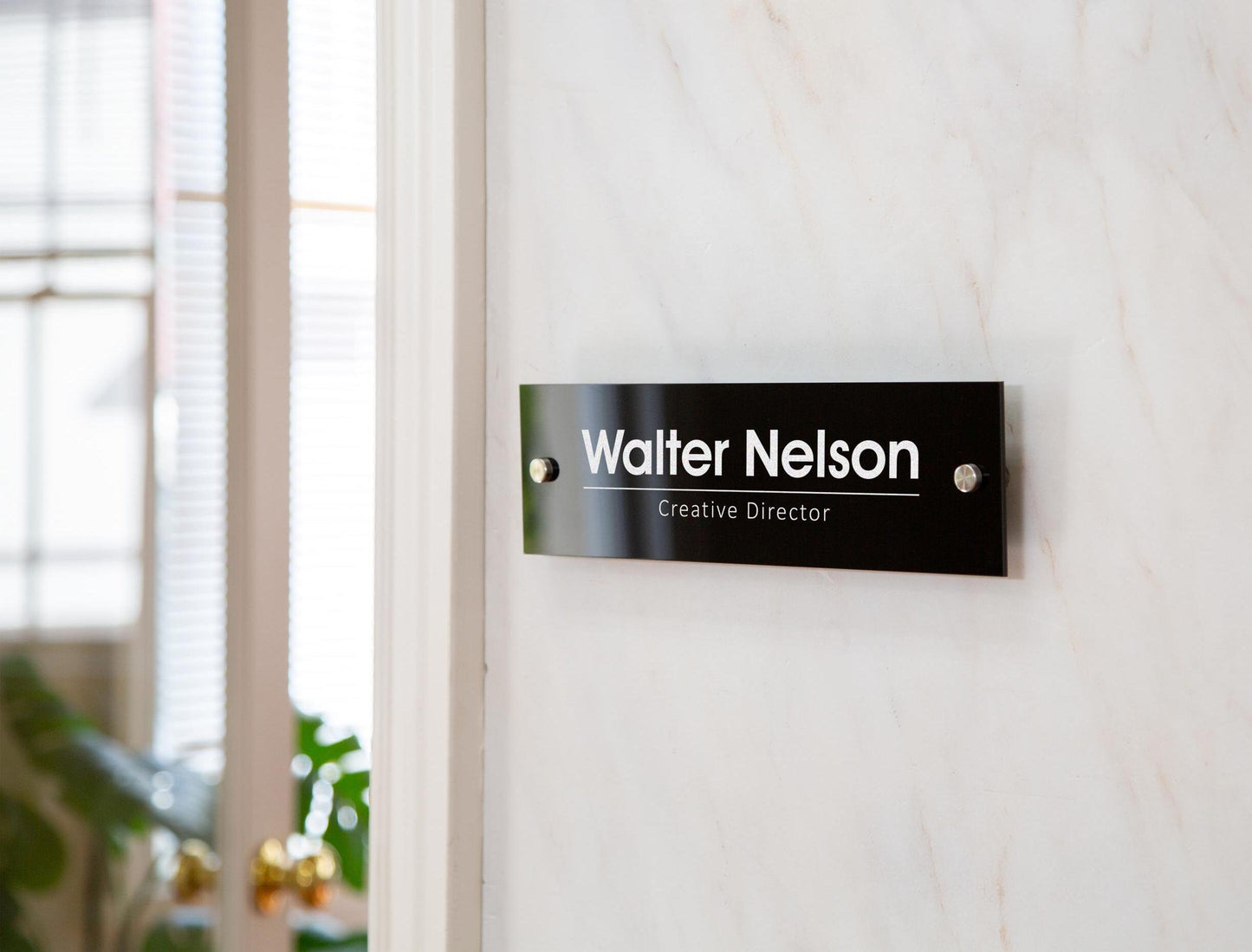 Wall Sign Name Plate - 2 Sizes Office Sign, Executive CEO Sign, New Job Business Decor, Birthday Promotion Teacher Staff Corporate Gift Idea