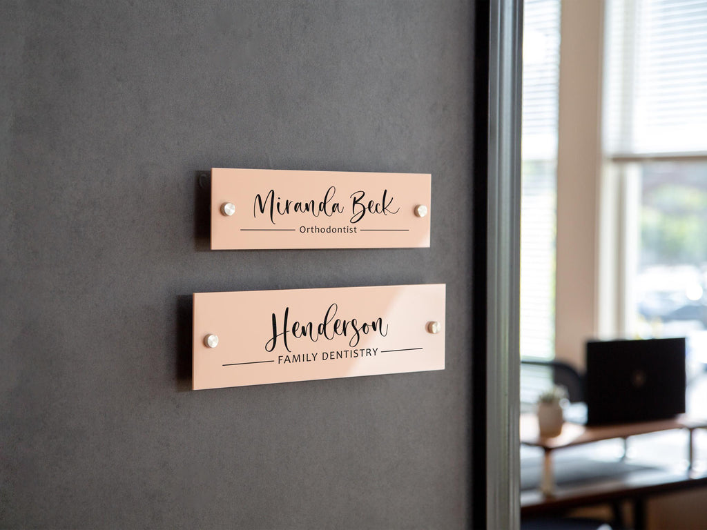 Wall Sign Name Plate - 2 Sizes Personalized Door Office Sign, Executive CEO Sign, New Job Business Decor, Birthday Promotion Mom Gift Ideas