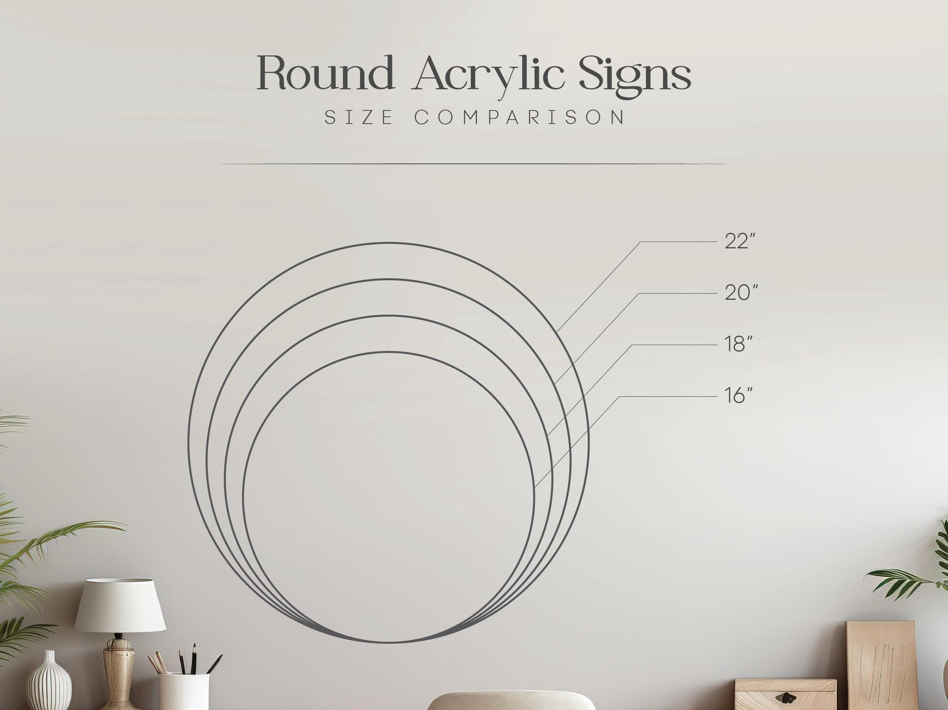 Black Round Wall Sign With 4 Holes - Custom Small Business Logo Sign for Beauty Salon Owners, Hair Nail Stylist Makeup Massage Skincare